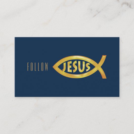 Christelijke vis JESUS | INSPIREREND Visitekaartje (Voorkant)