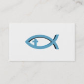 Christelijke vis met kruis | Deel je geloof Visitekaartje (Achterkant)