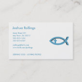 Christelijke vis met kruis | Deel je geloof Visitekaartje (Voorkant)