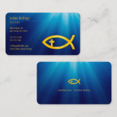 Christelijke vis met kruis | INSPIREREND Visitekaartje (Voorkant / Achterkant)