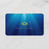 Christelijke vis met kruis | INSPIREREND Visitekaartje (Achterkant)