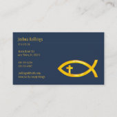 Christelijke vis met kruis | INSPIREREND Visitekaartje (Voorkant)