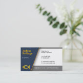 Christelijke vis met kruis | INSPIREREND Visitekaartje (Staand voorkant)