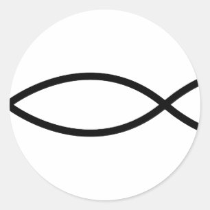 Christelijke vis ronde sticker