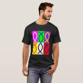 Christelijke vis Symbool 2 T-shirt (Voorkant volledig)