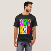 Christelijke vis Symbool 2 T-shirt (Voorkant volledig)