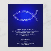 Christelijke vis tegen blauwe achtergrond flyer (Voorkant)
