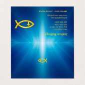 Christelijke vis visitekaartje (Buitenkant ongevouwen)