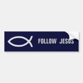Christelijke vis | Volg Jezus Bumpersticker (Voorkant)