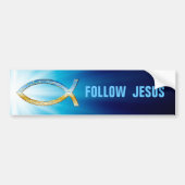 Christelijke vis | Volg Jezus Bumpersticker (Voorkant)