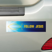 Christelijke vis | Volg Jezus Bumpersticker (Op auto)