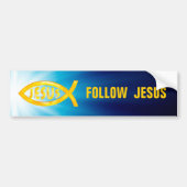 Christelijke vis | Volg Jezus Bumpersticker (Voorkant)