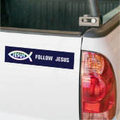 Christelijke vis | Volg Jezus Bumpersticker (Op Truck)