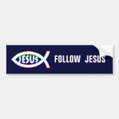 Christelijke vis | Volg Jezus Bumpersticker (Voorkant)