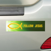 Christelijke vis | Volg Jezus Bumpersticker (Op auto)
