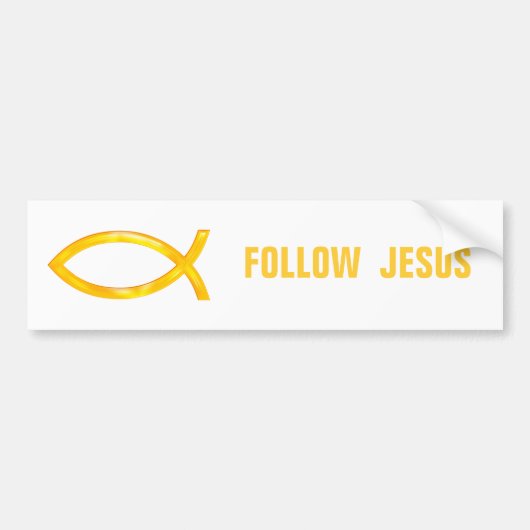 Christelijke vis | Volg Jezus Bumpersticker (Voorkant)