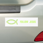 Christelijke vis | Volg Jezus Bumpersticker (Op auto)
