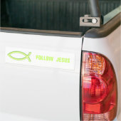 Christelijke vis | Volg Jezus Bumpersticker (Op Truck)