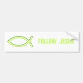 Christelijke vis | Volg Jezus Bumpersticker (Voorkant)