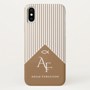 Christelijke vis   Ziekenhuislicht bruin Case-Mate iPhone Case