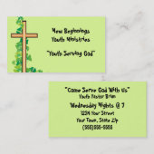 Christelijke Visitekaartjes voor kruising en wijns (Voorkant / Achterkant)