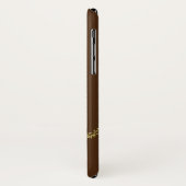 Christelijke vissymbolen op bruin Case-Mate iPhone case (Achterkant/links)