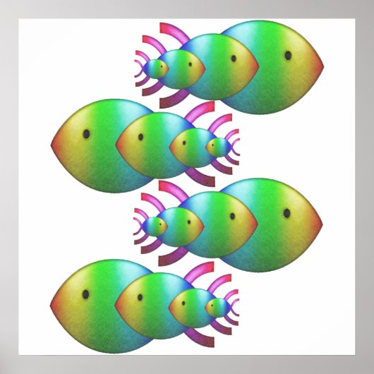 Christelijke vissymbolen poster (Voorkant)