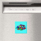 Christelijke vissymbolen - Rainbow - Magneet (Insitu (Vaatwasser))