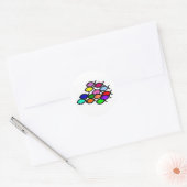 Christelijke vissymbolen - Rainbow - Ronde Sticker (Envelop)