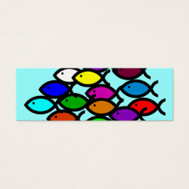 Christelijke vissymbolen - Rainbow - Visitekaartjes