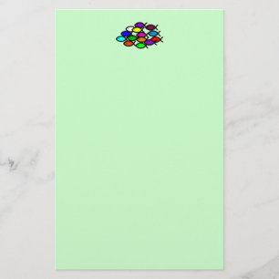Christelijke vissymbolen - Regenboogschool - Briefpapier