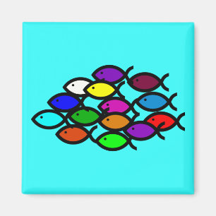 Christelijke vissymbolen - Regenboogschool - Magneet