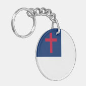 Christelijke vlag Acrylische Sleutelhanger (Voorkant Links)
