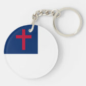 Christelijke vlag Acrylische Sleutelhanger (Achterkant)