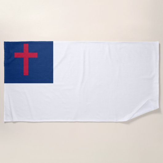 Christelijke vlag Beach Towel Strandlaken (Voorkant)