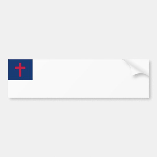 Christelijke vlag bumpersticker (Voorkant)