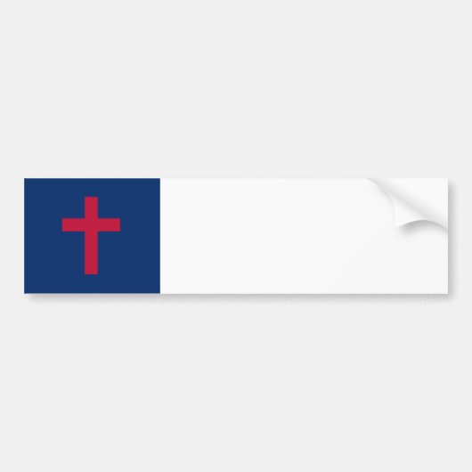 Christelijke vlag bumpersticker (Voorkant)