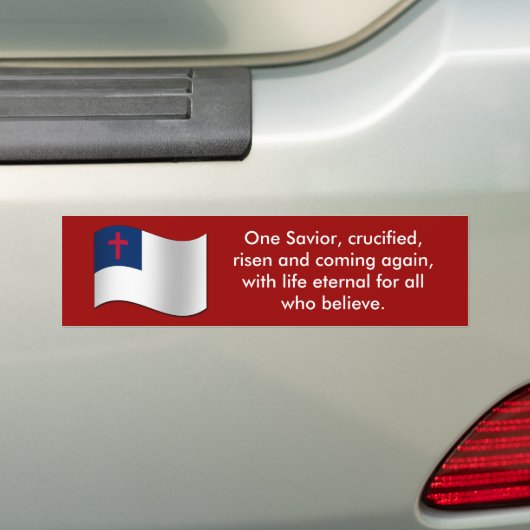 Christelijke vlag bumpersticker (Op auto)