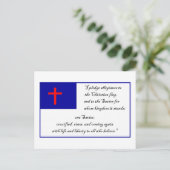 Christelijke vlag en toezegging aan de Christelijk Briefkaart (Staand voorkant)