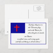 Christelijke vlag en toezegging aan de Christelijk Briefkaart (Voorkant / Achterkant)