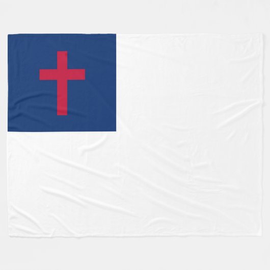 CHRISTELIJKE VLAG FLEECE DEKEN (Voorkant (Horizontaal))