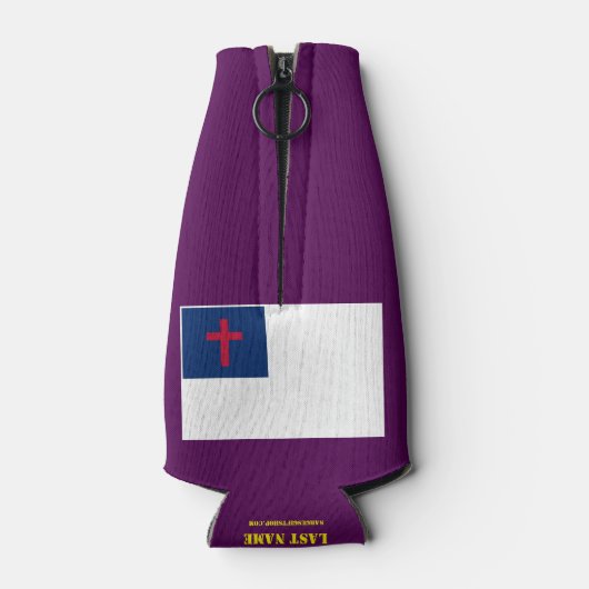 CHRISTELIJKE VLAG FLESJESKOELER (Achterkant)