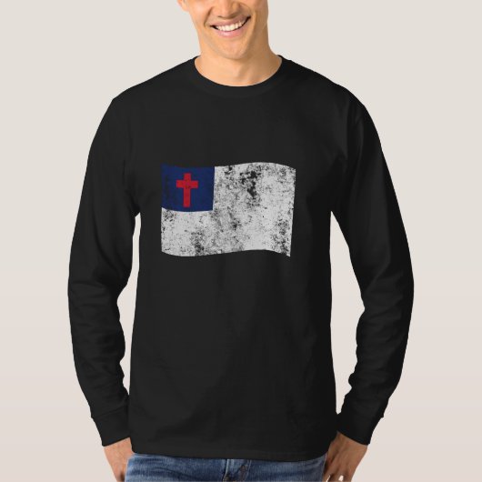 Christelijke vlag Gedrukte retroflector  L T-shirt (Voorkant)