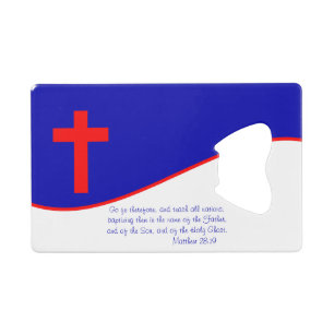 Christelijke Vlag Geïnspireerd Creditkaart Flessenopener
