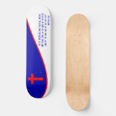 Christelijke vlag geïnspireerd persoonlijk skateboard (Voorkant)