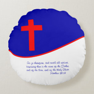 Christelijke Vlag Geïnspireerd Rond Kussen