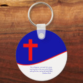 Christelijke vlag geïnspireerd sleutelhanger (Voorkant)