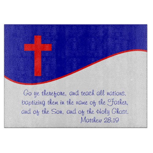 Christelijke vlag geïnspireerd snijplank (Voorkant)