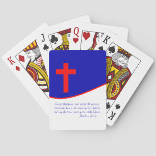 Christelijke vlag geïnspireerd speelkaarten