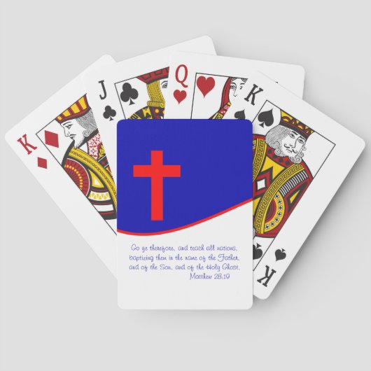 Christelijke vlag geïnspireerd speelkaarten (Achterkant)